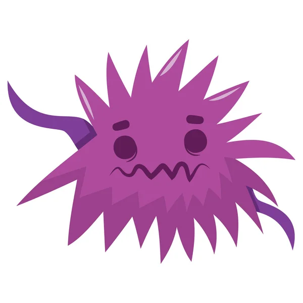 Cartoon Vector Illustration Virus Germ Character — Stock Vector