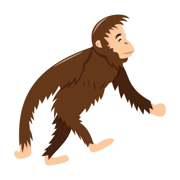 Cartoon Vector Illustration Cute Monkey — Stock Vector