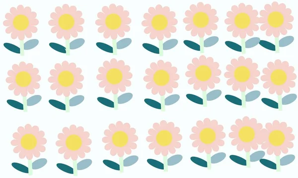 Simple Floral Print Hand Drawn Seamless Pattern Package Design Bed — Stockvektor