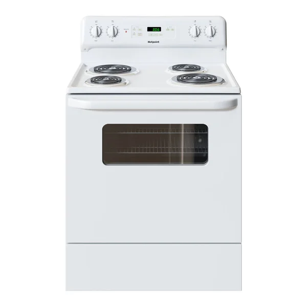 Titel White Standard Clean Electric Range Model Render Concept — Stockfoto