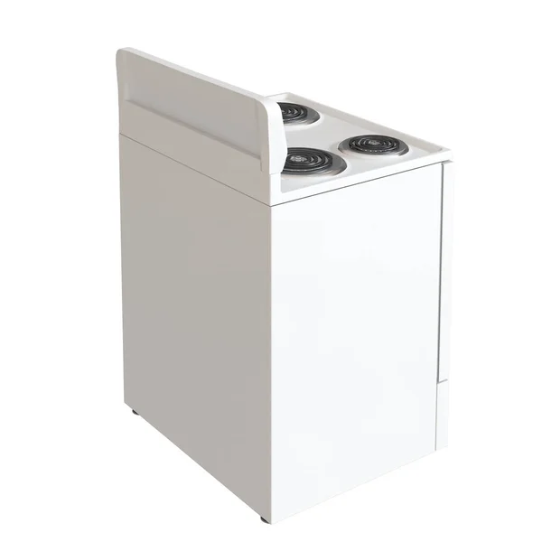 Denominação Padrão Branco Lean Electric Range Model Render Concept — Fotografia de Stock