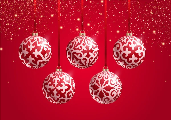 Noel baloları. Süs. Vektör illüstrasyonu
