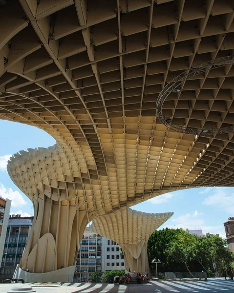 Seville Spain June 2018 Famous Wooden Structure Metropol Parasol Old — Stock Photo, Image