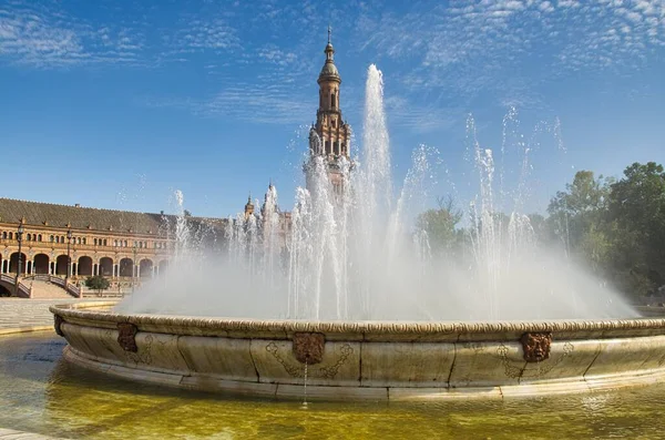 Sevilla España Junio 2018 Una Vista Plaza Espana Destino Turístico —  Fotos de Stock