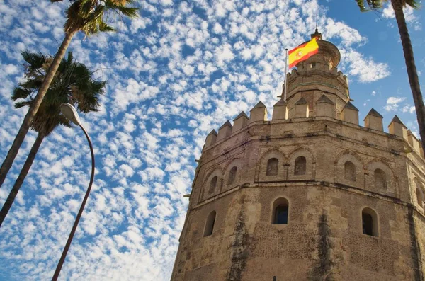 Sevilla España Junio 2018 Famosa Torre Del Oro Atardecer Sevilla —  Fotos de Stock