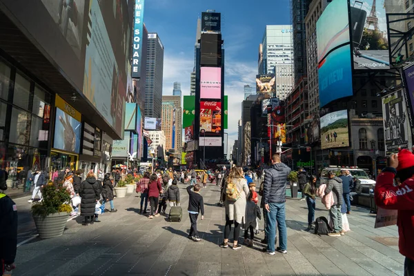 New York City Fevereiro 2022 Times Square Dos Mais Famosos — Fotografia de Stock