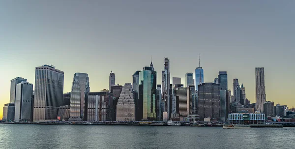 Nyc New York Usa February 2022 Panoramic View Manhattan Skyline — Stockfoto