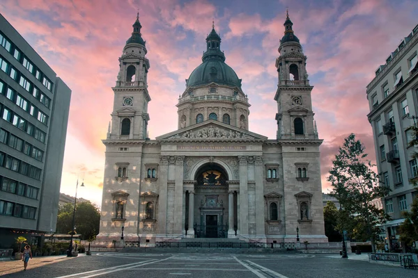 Frühmorgendliche Aufnahme Der Stephens Basilika Budapest Hunagry — Stockfoto