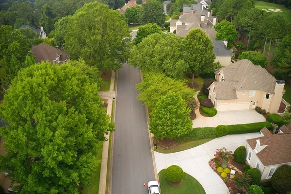 Aerial Panoramic View House Cluster Sub Division Suburbs Georgia Usa — Foto Stock