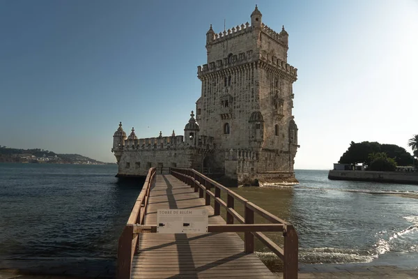 Belem Tower Torre Belem Fortified Tower Located Mouth Tagus River —  Fotos de Stock