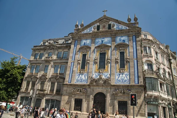 Porto Portugal July 2022 Beautiful Facade Historical Churches Porto Portugal — стоковое фото