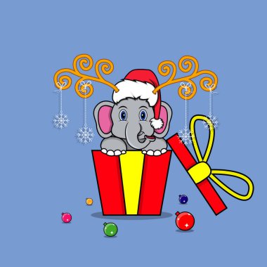 Noel Baba Şapkalı Şirin Köpek. Arkaplan, Şablon, Simge, Banner, Davetiye, Tebrik Kartı, ilham tasarımı ve Flyer için. Vektör ve Görüntü.