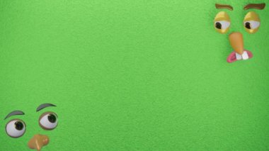 Sunum için Şirin Duygu ve metin için Boş Alan.