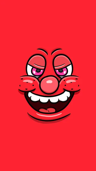 Cute People Face Laugh Expression Background Walpaper Vector — 스톡 벡터