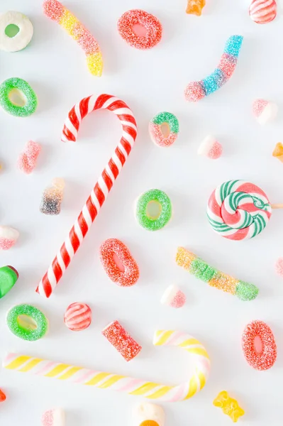 Barevné Cukroví Pozadí Vánoční Koncepce Sladkého Jídla — Stock fotografie