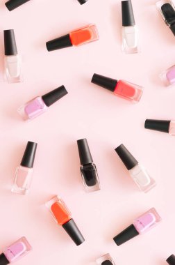 Tırnak cilası estetik arka plan.