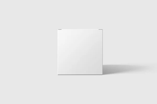 Square Cardboard Package Box Mockup Light Grey Background Mockup Template Imagens Royalty-Free