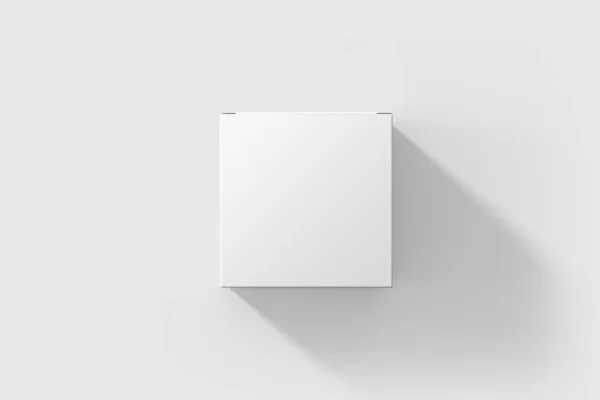 Τετράγωνο Χαρτόνι Κουτί Συσκευασίας Mockup Ανοιχτό Γκρι Φόντο Πρότυπο Mockup Εικόνα Αρχείου