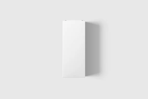 Amber Glass Dropper Bottle Box Mockup Template Isolated Light Grey — 스톡 사진