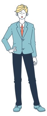 Takım elbiseli bir adamın resmi.