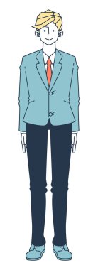 Takım elbiseli bir adamın resmi.