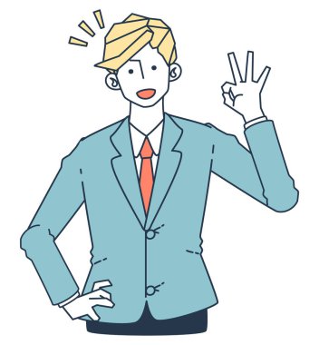 Takım elbiseli bir adam hayal kırıklığına uğruyor.