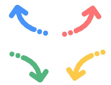 El yazısı tarzı ok seti