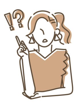 Basit ve kız işi bir illüstrasyon