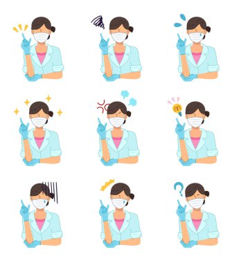 Maske takan doktorların yüz ifadeleri..