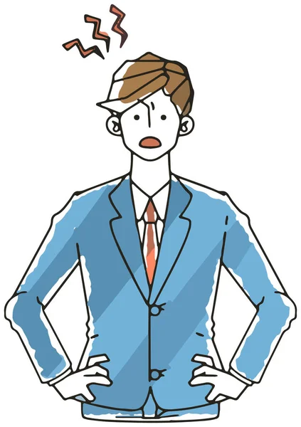 Clip Art Man Business Suit — Vetor de Stock