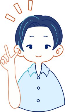 Illustration of a boy proposing an idea