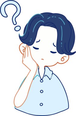 Cilt sorunu olan birinin vektör çizimi