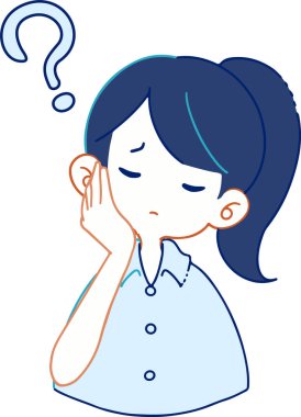 Cilt sorunu olan birinin vektör çizimi