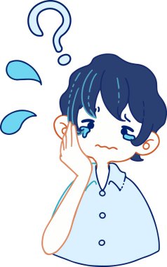 Paniklemiş bir kişinin vektör illüstrasyonu