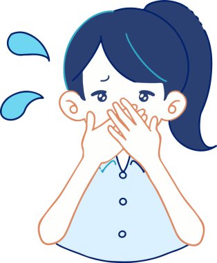 Bir gaftan sonra aceleci bir insanın vektör illüstrasyonu