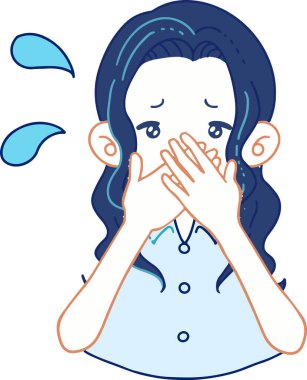 Bir gaftan sonra aceleci bir insanın vektör illüstrasyonu