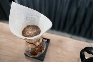 Alternatif kağıt filtre kahve bira yakın çekim