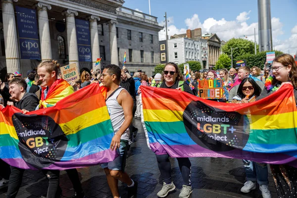 Dublin Ierland Juni 2022 Ierland Trots 2022 Parade Met Mensen — Stockfoto