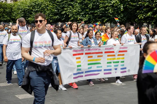 Dublin Irlanda Junho 2022 Irlanda Orgulho 2022 Desfile Com Pessoas — Fotografia de Stock