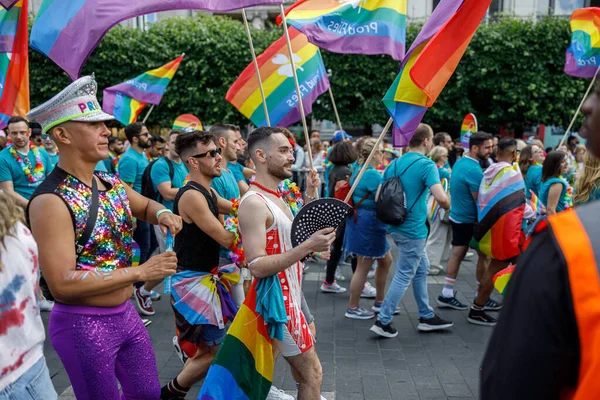 Dublin Irlanda Junho 2022 Irlanda Orgulho 2022 Desfile Com Pessoas — Fotografia de Stock