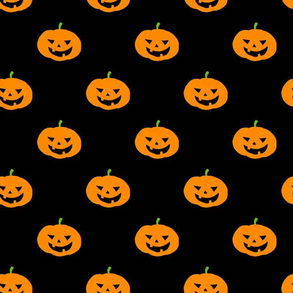 Halloween zökkenőmentes minta. Tökfej fekete háttérrel. Halloween koncepció — Stock Fotó