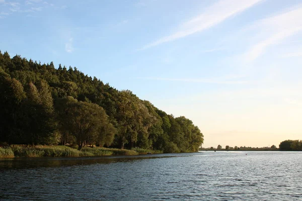 Lake Starogrodzkie Shore Lake Setting Sun — Zdjęcie stockowe