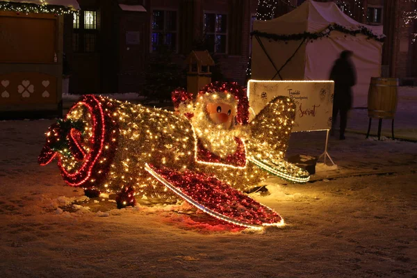 2021 Torun Pologne Marché Noël Sur Place Marché Torun — Photo