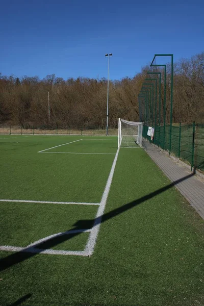 Soccer Training Ground Sunny Day — Stock Photo, Image