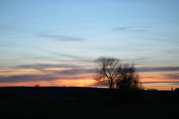 Colorful Sunset Lower Vistula Valley Colorful Sky — Foto de Stock