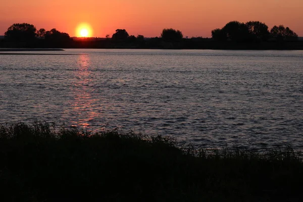Sunset Vistula River — Zdjęcie stockowe