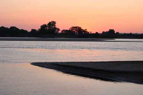 Sunset Vistula River — Fotografia de Stock