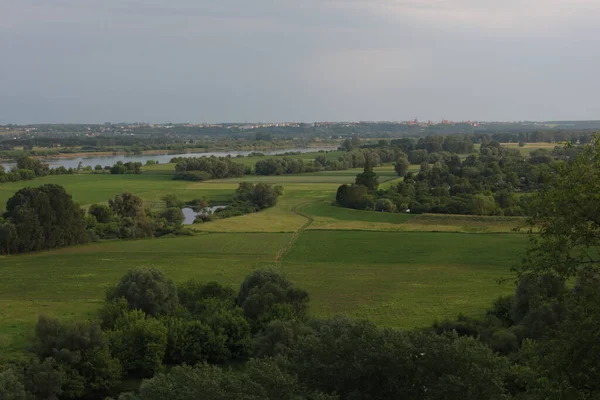 Blick Auf Das Untere Weichseltal Diabelce Swiecie Wanderweg — Stockfoto