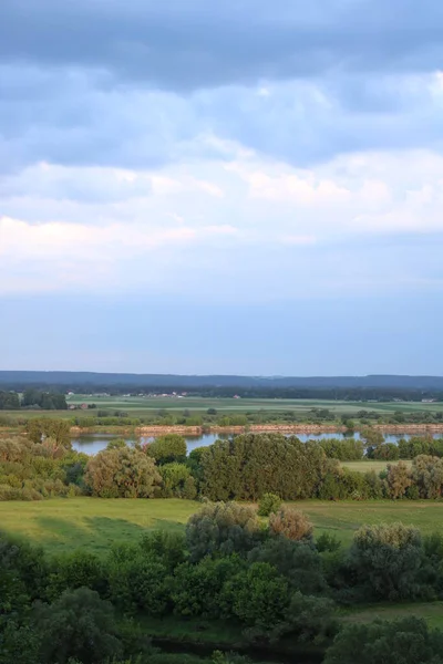 Aşağı Vistula Vadisi Manzarası Diabelce Swiecie Yürüyüş Parkuru — Stok fotoğraf