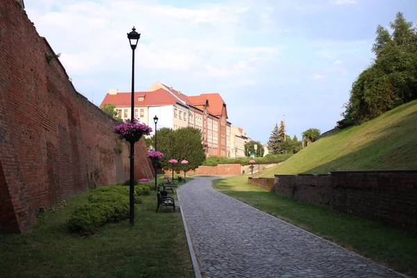 2022 Grudziadz Poland Defensive City Walls Priest Christian Street — Φωτογραφία Αρχείου